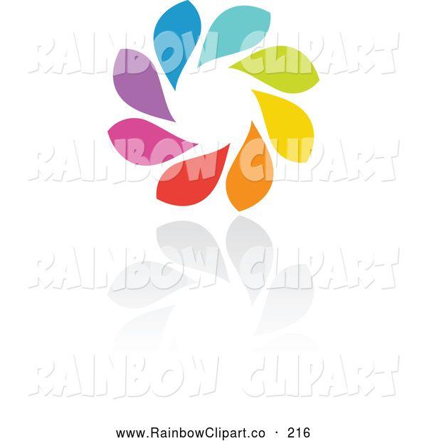 Cross and Rainbow Circle Logo - Rainbow circle Logos