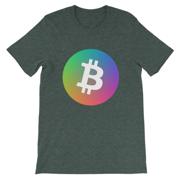 Cross and Rainbow Circle Logo - Rainbow Circle Bitcoin Logo T-Shirt – Coind