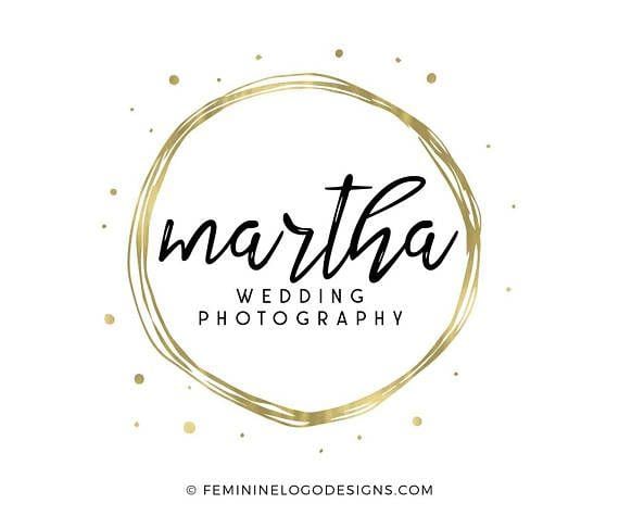 Dots Circle Logo - Gold circle logo, Modern logo, Feminine logo, Circular logo dots