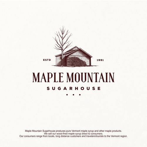 Maple Syrup Logo - Create a logo for a Vermont Maple Syrup producer that captures this ...