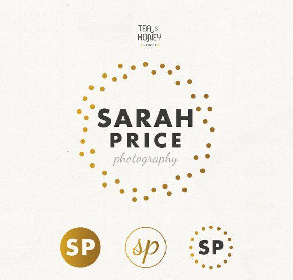 Dots Circle Logo - Dotty Logo Design Premade Logo Gold Logo Circle Logo | Etsy