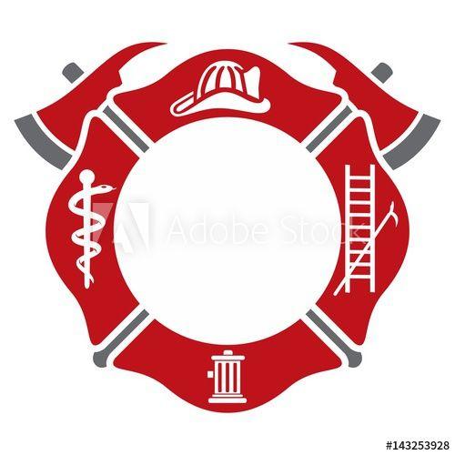 Fireman Symbol Logo - fireman emblem. fire department symbol. logo vector. - Buy this ...