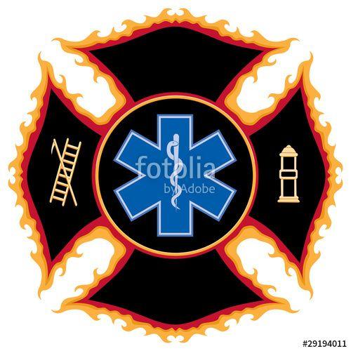 Fireman Symbol Logo - Fire and Rescue includes a firefighter symbol and rescue symbol ...