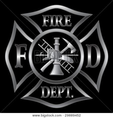 Fireman Symbol Logo - firefighter symbol | Fire Department or Firefighter's Maltese Cross ...