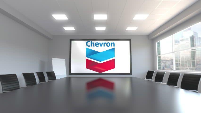 Chevron Corporation Logo - Chevron Corporation Logo On the Stock Footage Video (100% Royalty ...