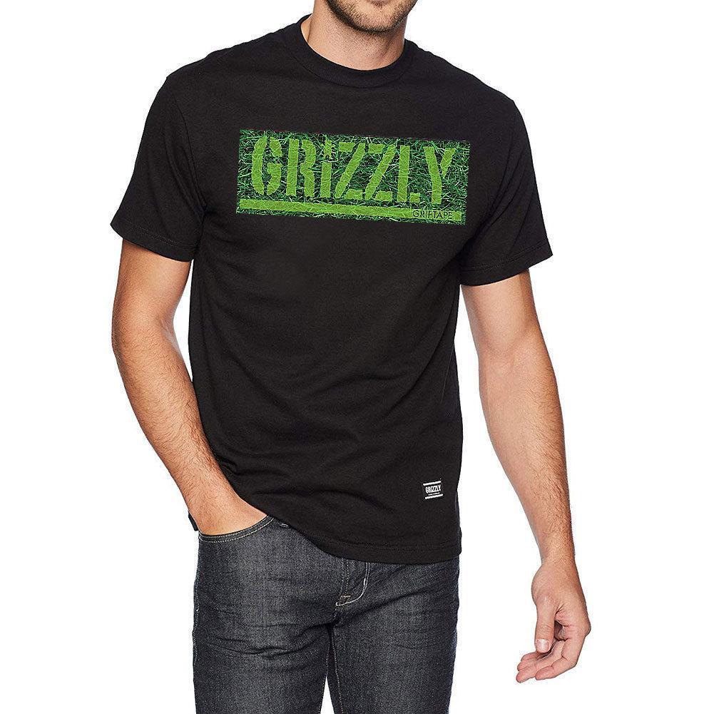 Grizzly Clothing Logo - Grizzly Griptape Men'S Fresh Cut Box Logo T Shirt Black Skate ...