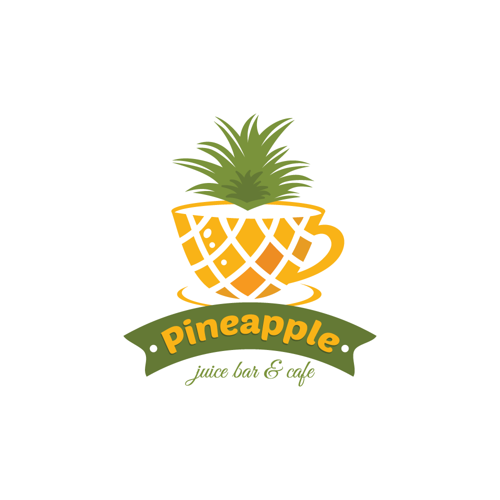 Juice Logo - For Sale: Pineapple juice bar and cafe logo design | Logo Cowboy