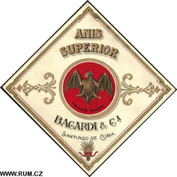 Vintage Bacardi Logo - Peter's Rum Labels - Bacardi & Co, Santiago de Cuba (Cuba)