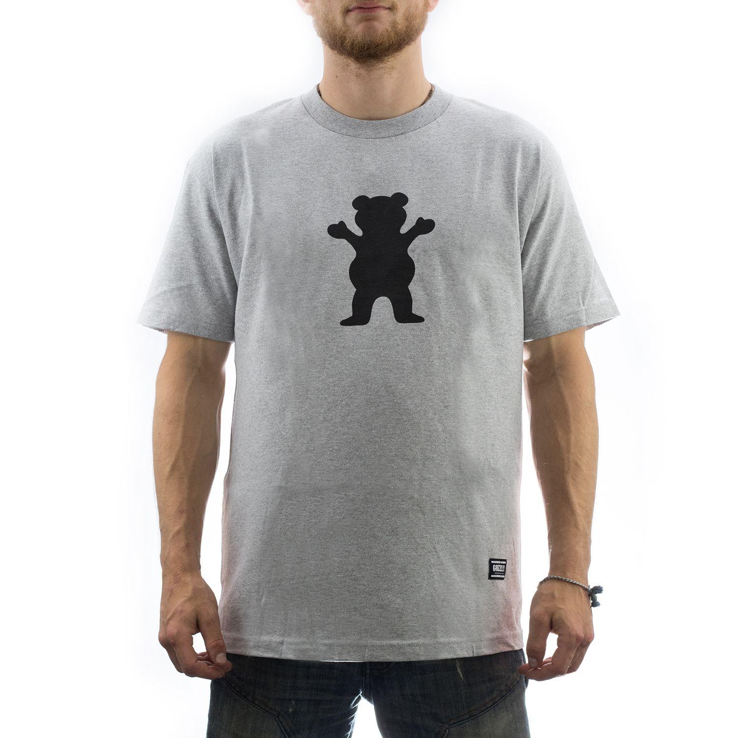 Grizzly Clothing Logo - Grizzly OG Bear Logo Tee in Heather.co.uk