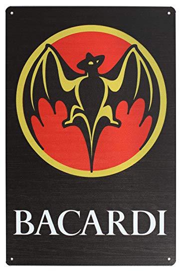 Vintage Bacardi Logo - BACARDI, Metal Tin Sign, Tin Poster, Art Vintage Style