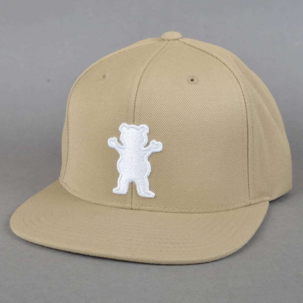 Grizzly Clothing Logo - Grizzly Griptape OG Bear Logo Strapback Cap - Tan - SKATE CLOTHING ...