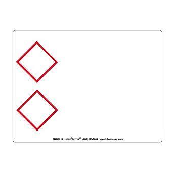 Two Red Diamonds Logo - Labelmaster GHIS0018 Blank Label, 8 X PVC Free Film, Two Red