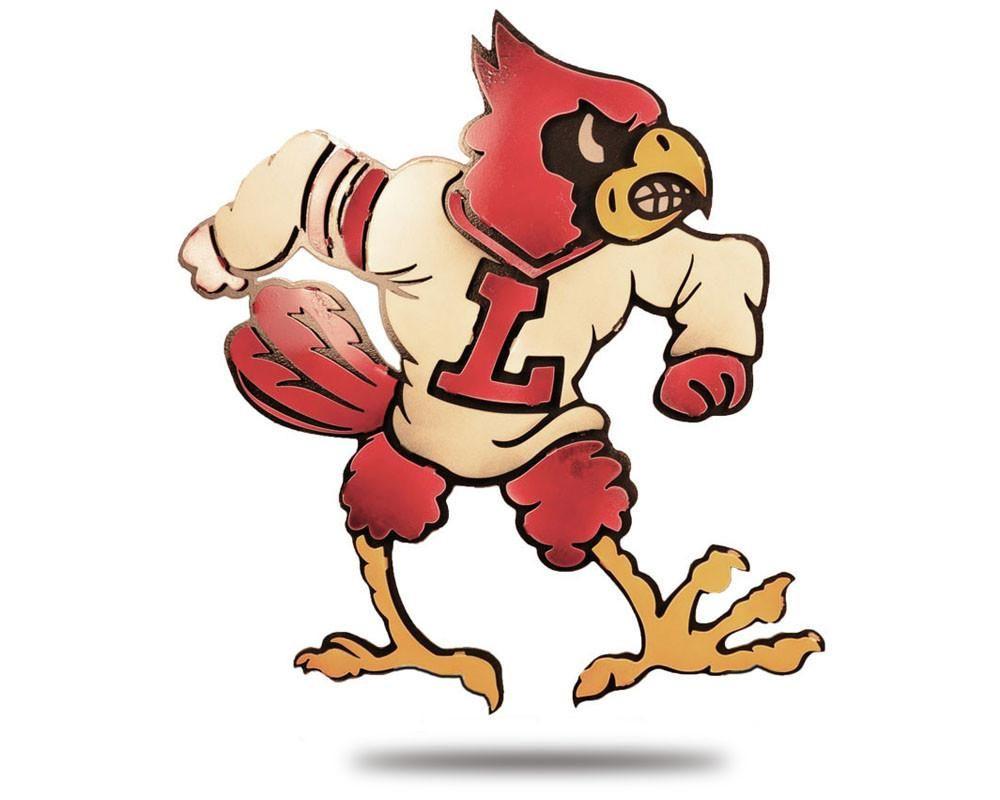 Louisville Cardinal Bird Logo - University of Louisville Cardinal Bird 3D Vintage Metal Artwork ...