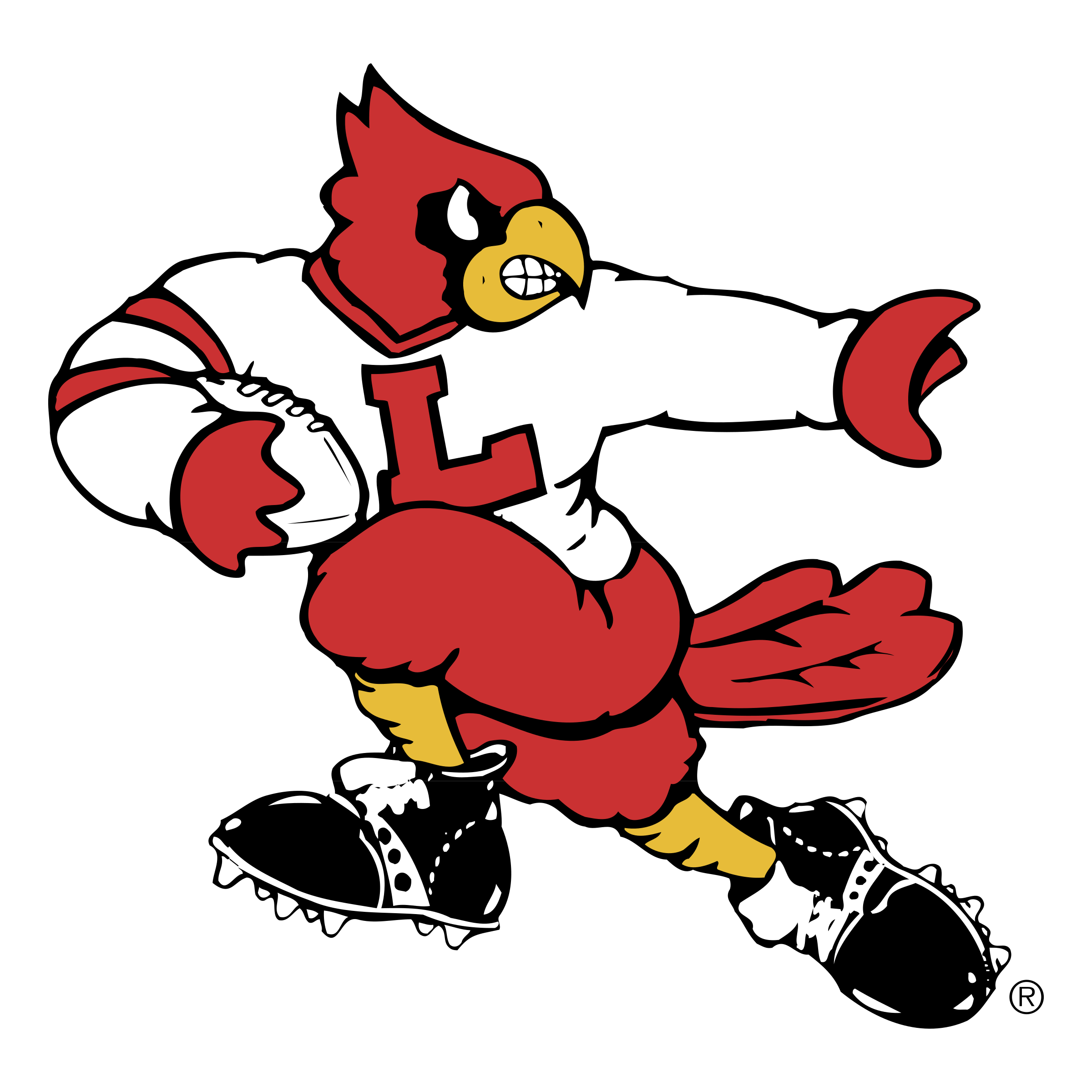 Louisville Cardinal Bird Logo - Louisville Cardinals Logo PNG Transparent & SVG Vector - Freebie Supply