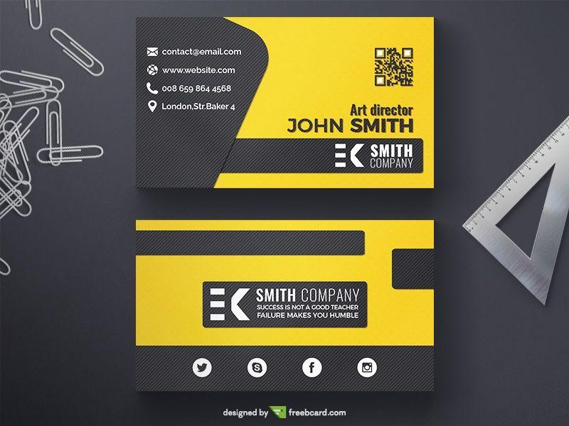 Black Yellow Company Logo - Black And Yellow Business Card - Freebcard