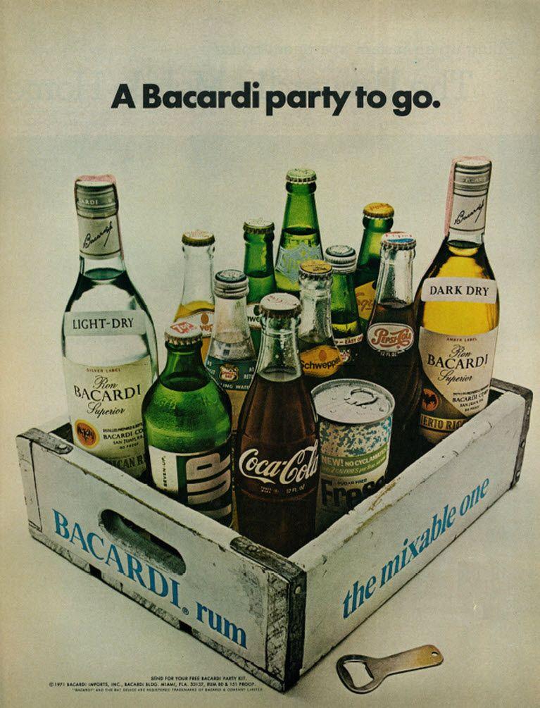 Vintage Bacardi Logo - Vintage Bacardi Rum Ad, The Mixable One, 1971. Vintage ma