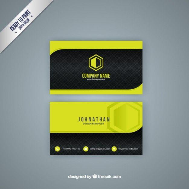 Black Yellow Company Logo - Yellow and black business card Vector | Free Download