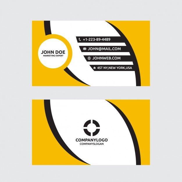 Black Yellow Company Logo - Modern yellow and black business card Vector | Free Download