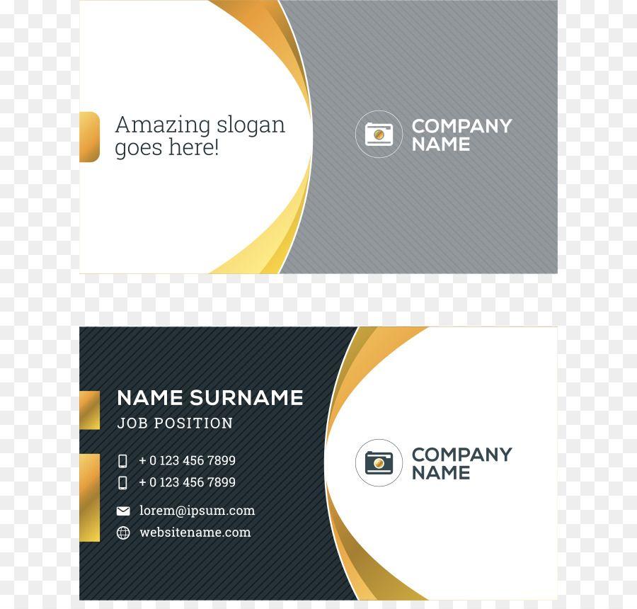 Black Yellow Company Logo - Business card Printing Logo Visiting card - Vector black and yellow ...