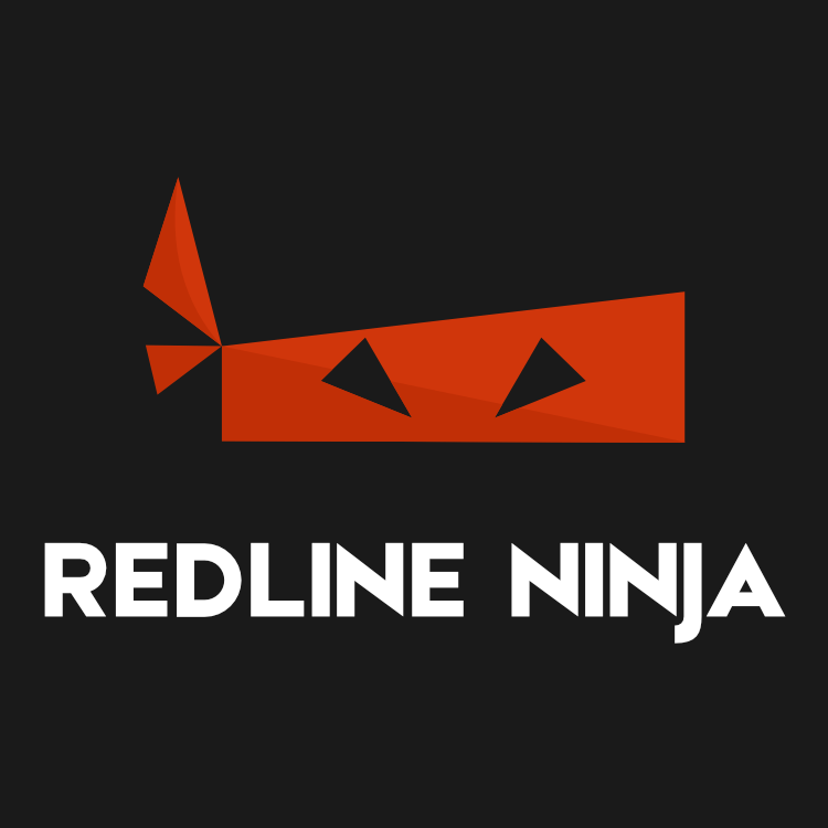 Orange and Red Line Logo - Redline Ninja Course