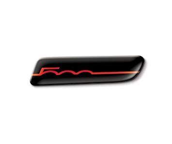 Orange and Red Line Logo - Genuine Fiat 500 Side Panel Door Pair Red Line Black Badges
