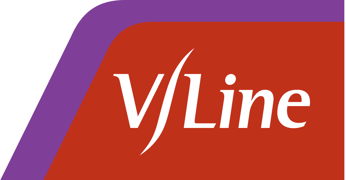 Orange and Red Line Logo - V Line