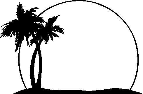 Black and White Palm Tree Logo - Palm Tree Black And White Clipart