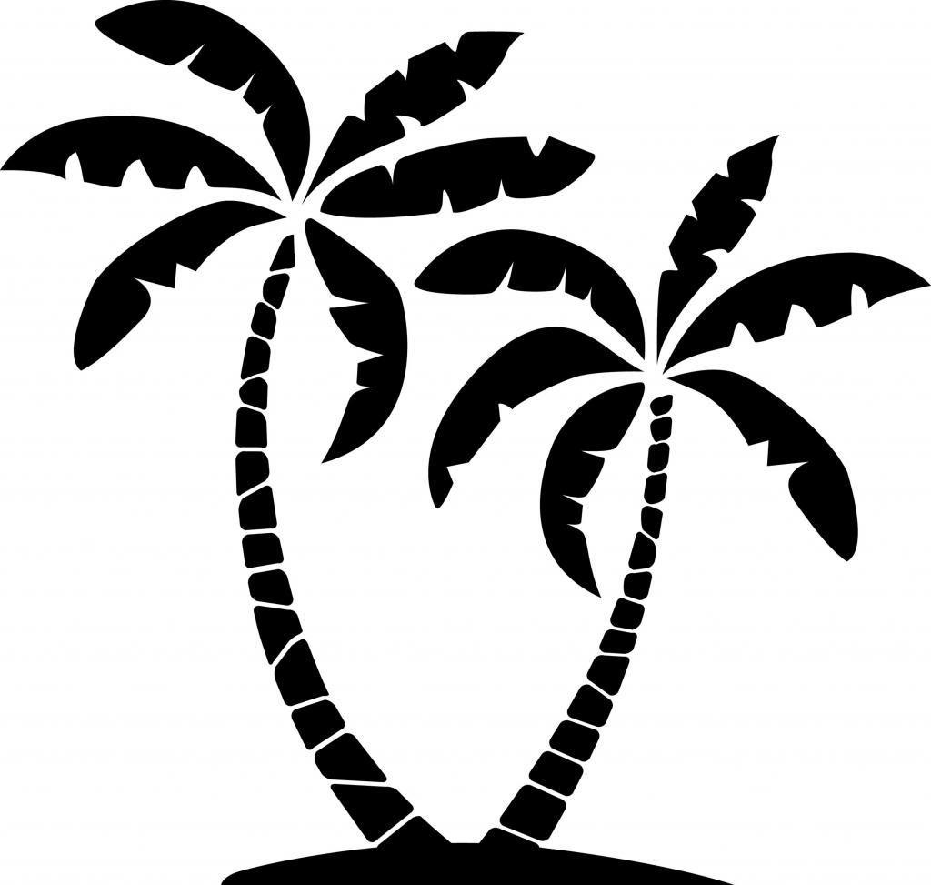 Black and White Palm Tree Logo - Palm tree clipart 2 | bathroom redo | Pinterest | Palm tree clip art ...