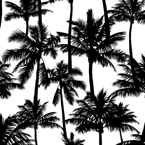 Black and White Palm Tree Logo - palm trees and white, small. black palm tree silhuettes