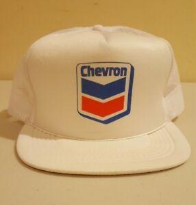 Chevron Corporation Logo - VTG Chevron Corporation Logo White Snap Back Adjustable Trucker Hat ...
