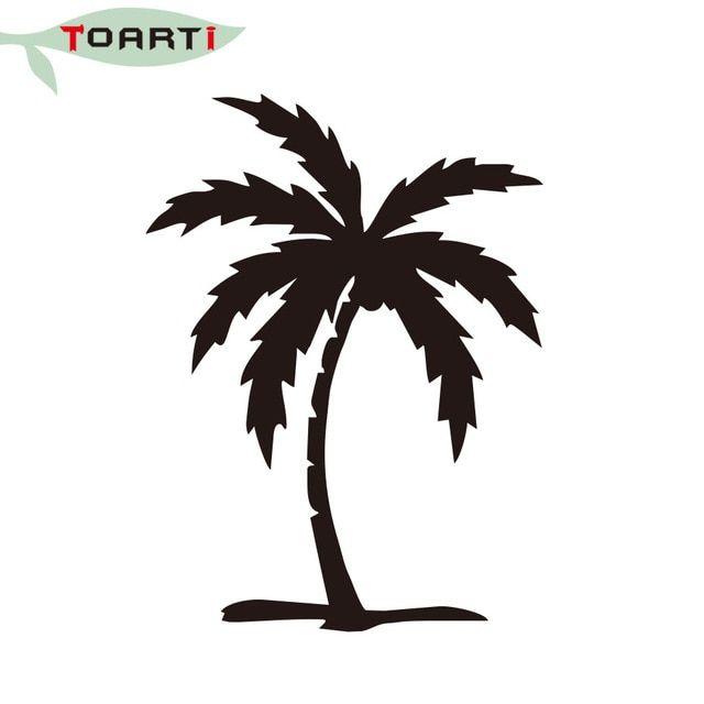 Black and White Palm Tree Logo - Palm Tree Black White Car Stickers Vinyl Adhesive Window Truck