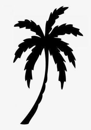Black and White Palm Tree Logo - Palms, Trees, Black, Silhouettes - Palm Tree Black And White PNG ...