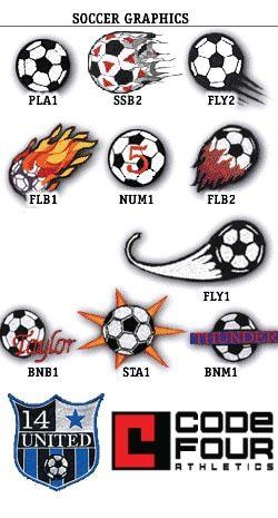 Soccer Apparel Logo - Soccer Logos, Customization for Soccer Uniforms. Code Four Athletics