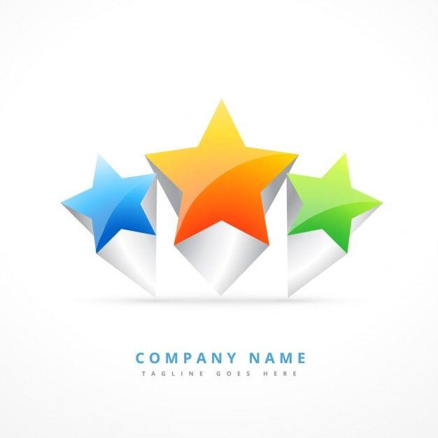 Stars Logo - Logo with three stars Vector | Free Download