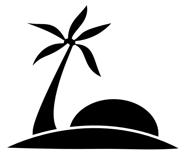 Black and White Palm Tree Logo - Black And White Palm Tree | Free download best Black And White Palm ...