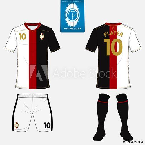 Soccer Apparel Logo - Set of soccer kit or football jersey template for football club ...
