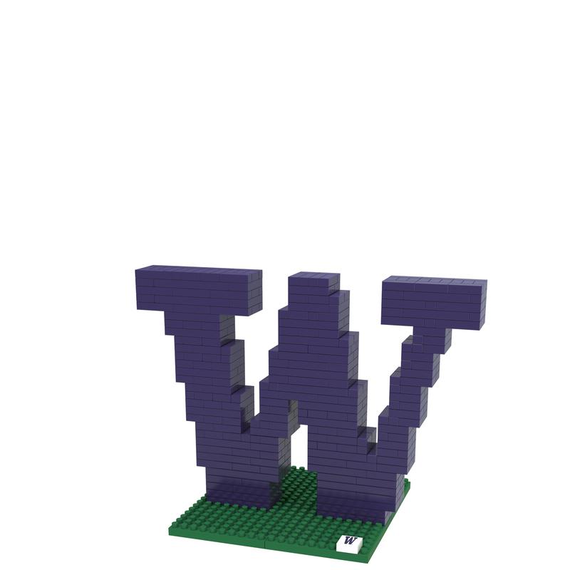 WA Huskies Logo - Washington Huskies NCAA 3D BRXLZ Logo Puzzle Set