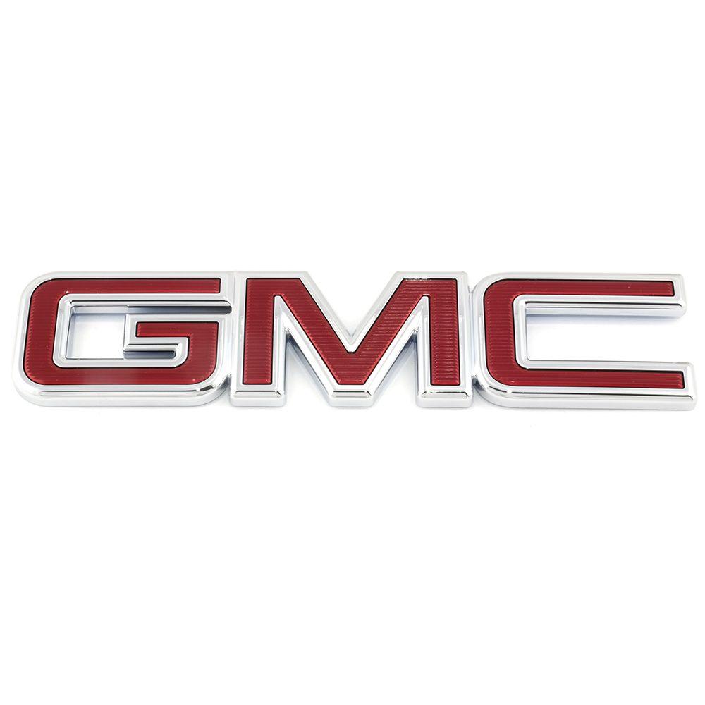 New GMC Logo - OEM NEW Rear Liftgate GMC Logo Emblem Nameplate Red 15-18 Acadia ...