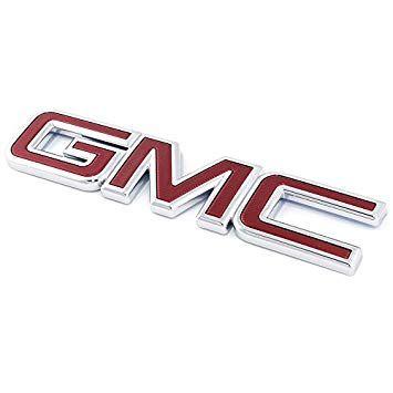 New GMC Logo - Amazon.com: OEM NEW Rear Liftgate GMC Logo Emblem Nameplate Red 15 ...