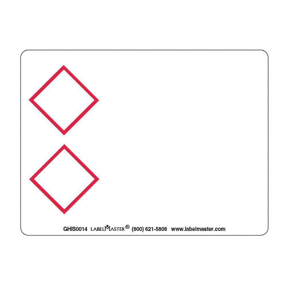 Two Red Diamonds Logo - LABELMASTER Two Red Diamonds Label, 3W, Paper, PK500