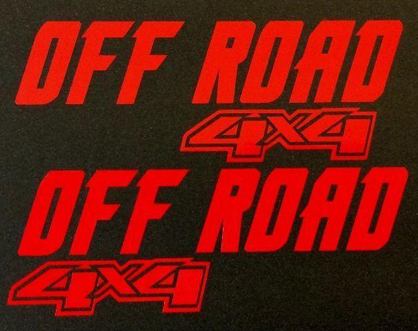 New GMC Logo - Product: 2 New Red 4X4 Off Road Decal Sticker 4WD Truck Ford Chevy ...