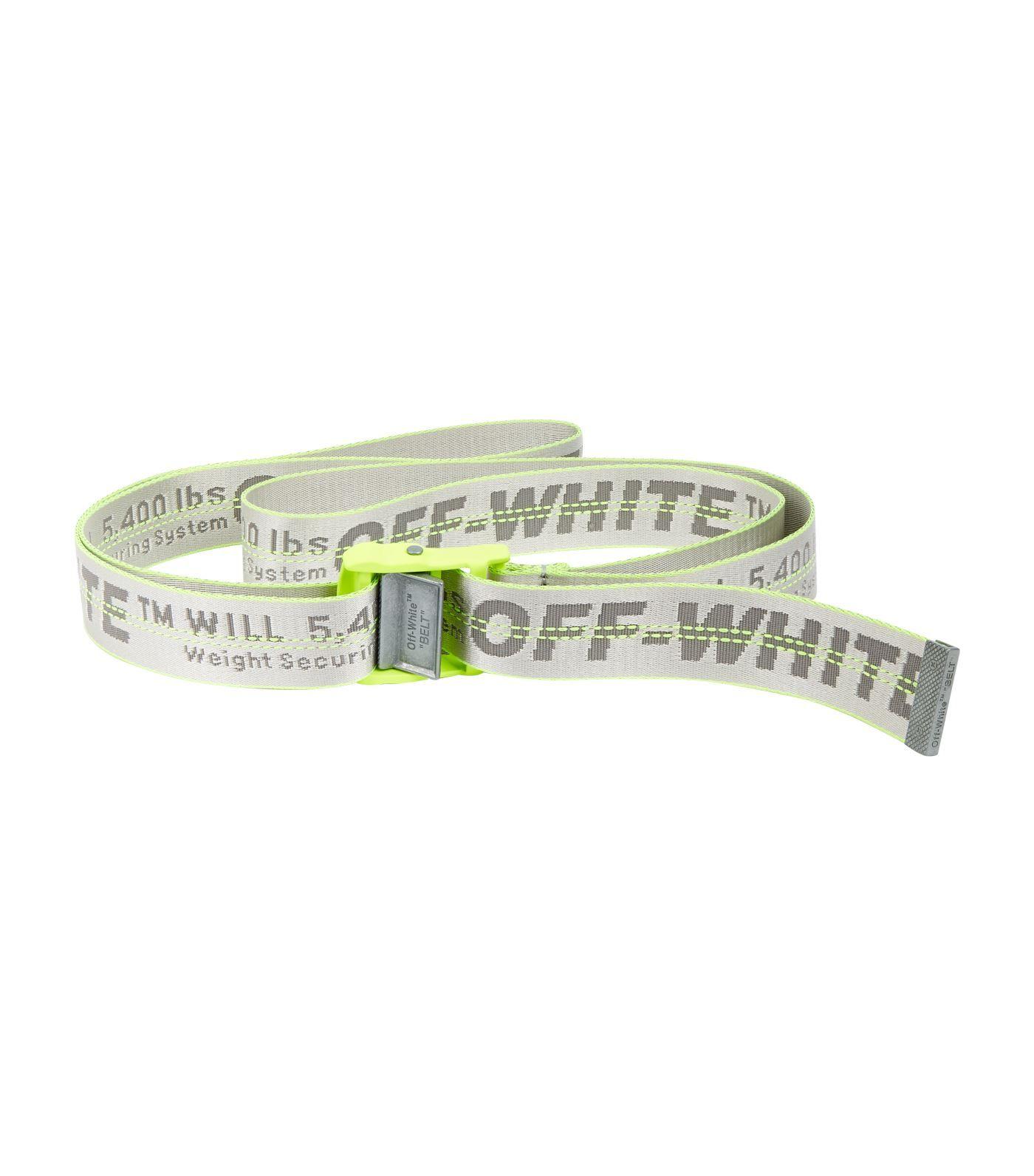 Off White Caution Logo - Off-White 35Mm Logo Industrial Nylon Belt In Yellow | ModeSens