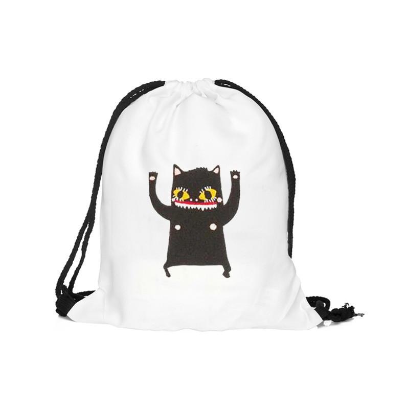 Cool Custom Logo - 2019 Polyester Drawstring Bags Custom Logo Unisex Graffiti Backpacks ...