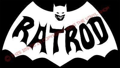 Cool Custom Logo - X1 BATMAN RATROD Funny cool vintage retro muscle car bat CUSTOM