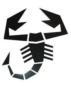 Abarth Scorpion Logo - Sticker 'Abarth Scorpion', black (85 x 90 mm) 500 126 600