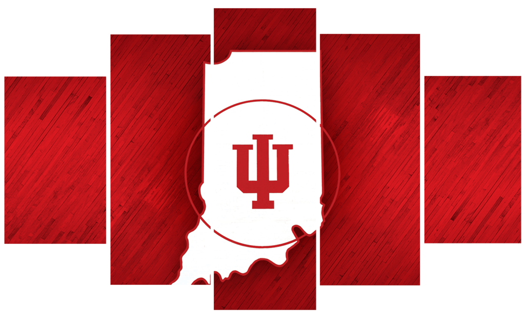 Indiana University Hoosiers Logo - HD Printed Indiana University Hoosiers Logo 5 Pieces Canvas