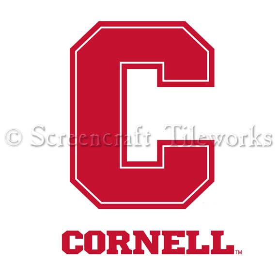 Cornell C Logo - Cornell Red Block C Logo - ScreenCraftGifts.com