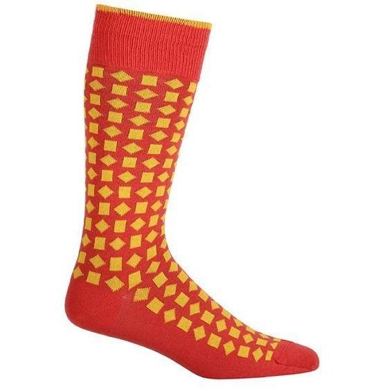 Two Red Diamonds Logo - Red Diamonds Two Tone Men's Socks – Peper Harow London