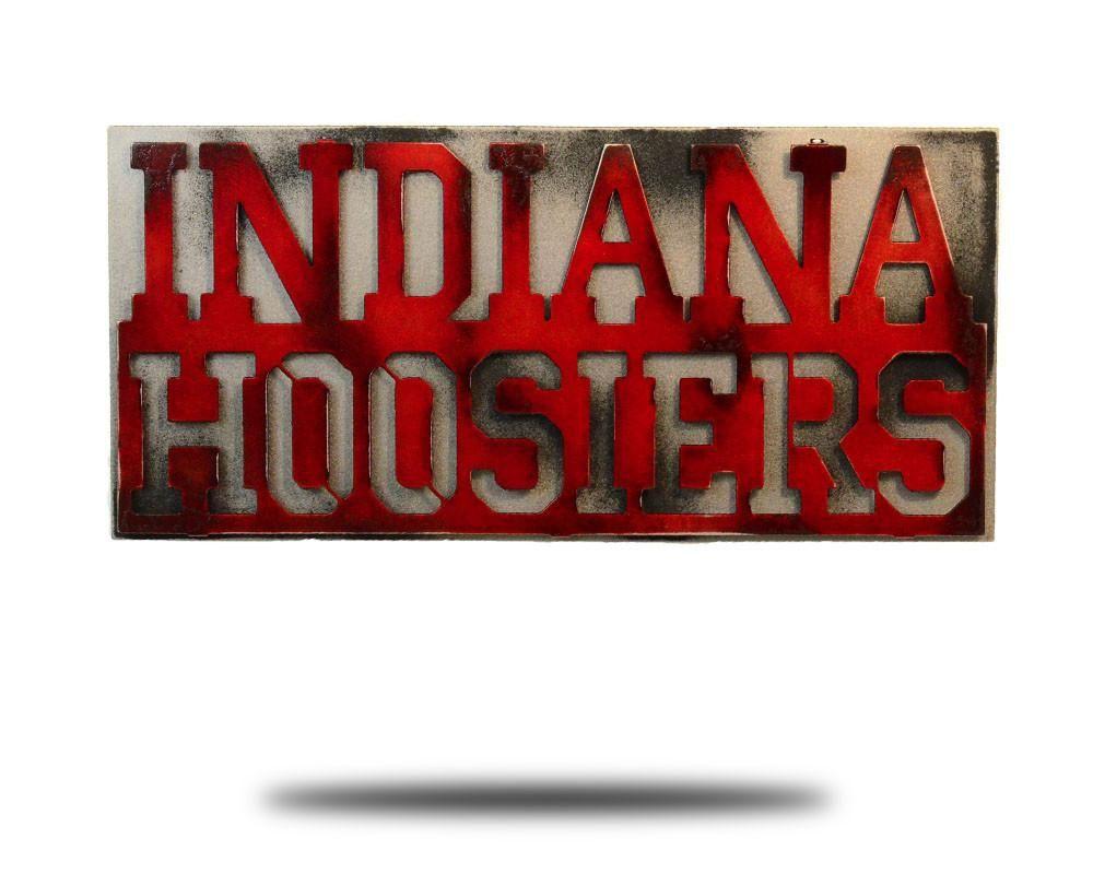 Indiana University Hoosiers Logo - Indiana University Hoosiers 3D Vintage Metal Artwork