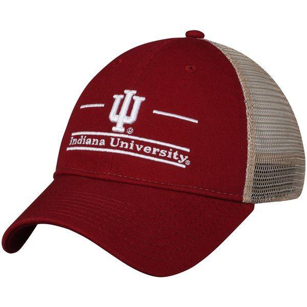 Indiana University Hoosiers Logo - Men's The Game Crimson Indiana Hoosiers Logo Bar Trucker Adjustable Hat